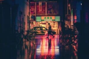 japanese night alley
